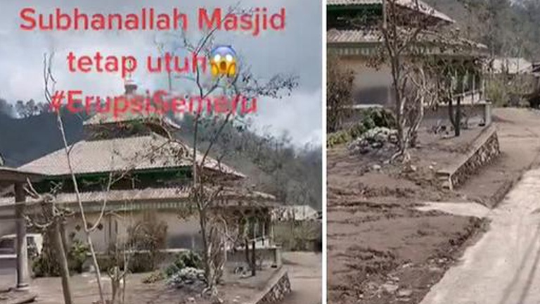 Masjid yang Masih Utuh Setelah Erupsi